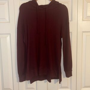 SO Burgandy Cozy Waffle Knit Sweater
